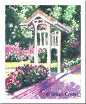 Original miniature watercolor painting dollhouse garden artistjillian